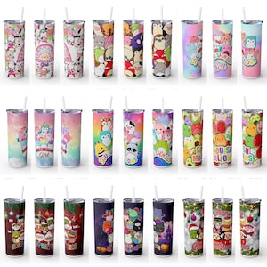Squishmallow Girl Tumbler Wrap Bundle: Kawaii Animal Sublimation (Digital Download)