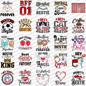 25 Besties SVG PNG Bundle Besties Quotes svg png Besties Clipart svg Besties Life SVG Besties Monogram Besties Cut File Besties Svg Cricut