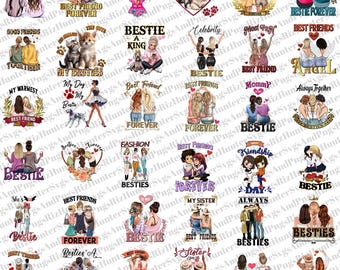 Besties PNG Bundle: Friendship Clipart for Tumblers & Totes (Digital Download)