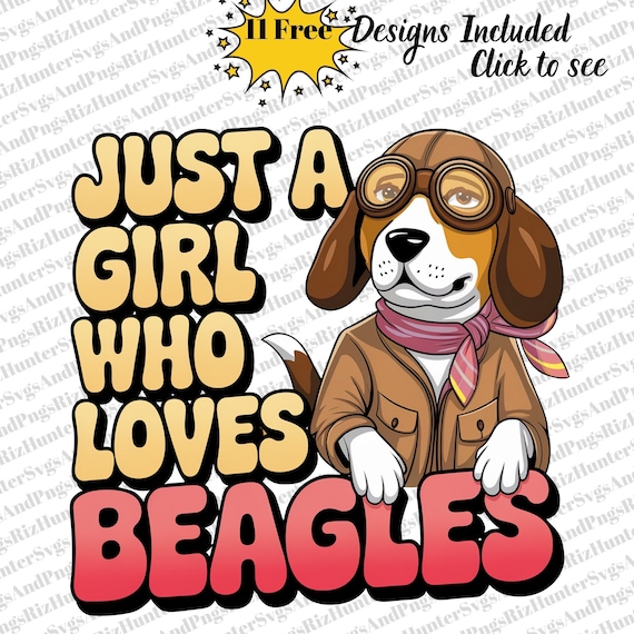 Beagle Pilot Cartoon PNG | Dog Lover Clipart (digital Download) - Etsy