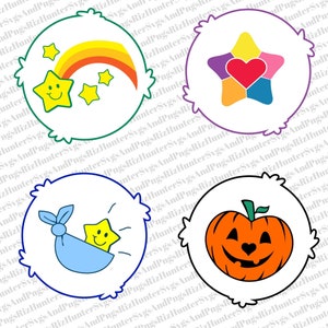 42 Care Bears Belly Badges SVG PNG Bundle Care Bear Belly Badges T ...