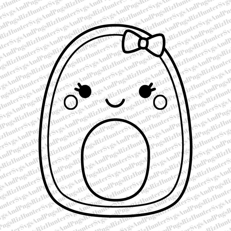 12 Squishmallow Fruit Outline PNG SVG Clipart Cricut Designs Bundle ...