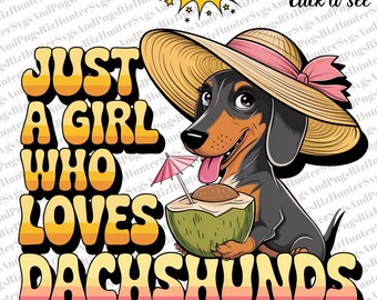 Retro Dachshund PNG | Dog Lover Design (Digital Download