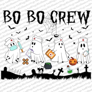Nurse Ghost PNG - Cute Spooky Halloween Clipart - Funny Medical Ghost Design for Sublimation & Crafts