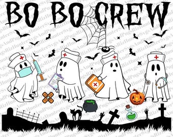 Sjuksköterskespöke PNG: Spöklik Halloween-clipart för sublimering (digital nedladdning)