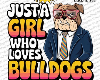 Bulldog Lover PNG: Funny Dog Clipart for T-shirts, Mugs (Digital Download)
