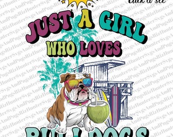 Bulldog Lover PNG: Funny Dog Clipart for T-shirts (Digital Download)