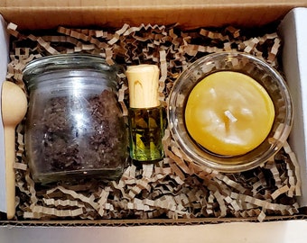 Blessing Gift Box Votive Candle, Incense, Anoint Oil, Beeswax Candle, Home Blessing, Catholic Gift, Orthodox, Christian Gift, Prayer Oil,