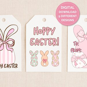 Easter Gift Tag, Easter Basket Gift Tag, Easter Treat Gift Tag, School Favor Tag, Treat Bags, Classroom Favors, Hoppy Easter Gift Printable