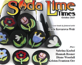 October 2019 Soda Lime Times Lampworking Magazine - Beautiful Black - (PDF) - by Diane Woodall