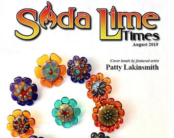 August 2019 Soda Lime Times Lampworking Magazine - Buttons and Headpins- (PDF) - by Diane Woodall