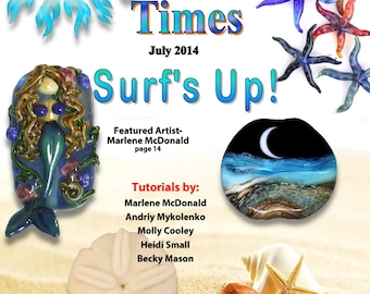 Juli 2014 Soda Lime Times Lampworking Magazine - Surf's Up - (PDF) - door Diane Woodall