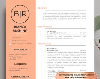Sjabloon CV verpleegkundige, NCLEX-gids, ATS-vriendelijk (digitale download)
