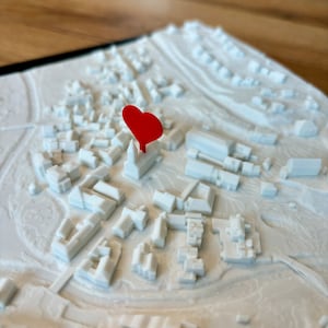 personalisiertes Hochzeitsgeschenk, Geschenk zum Einzug, Wanddeko, Jahrestag Geschenk, Umzug, Stadtkarte in 3D für besondere Momente