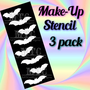 Gothic Bats Halloween Makeup Swatch Stencils Adhesive 3 Sheets Per Pack Eye shadow and Lipstick Test Swatches  Makeup Addict MTcoffinz