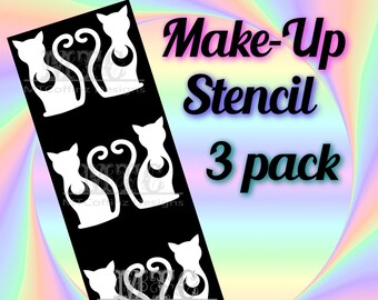 Witch Cat Moon Makeup Swatch Stencils Adhesive 3 Sheets Per Pack Eye shadow and Lipstick Test Swatches  Makeup Addict MTcoffinz