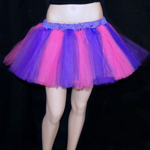 Cheshire Cat Bubblegum Pink Dark Purple Striped Tutu adult All SIZES MTCoffinz image 1