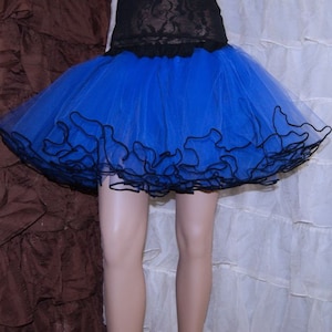 Royal Blue and Black Piped Costume Tutu Crinoline Skirt - Etsy