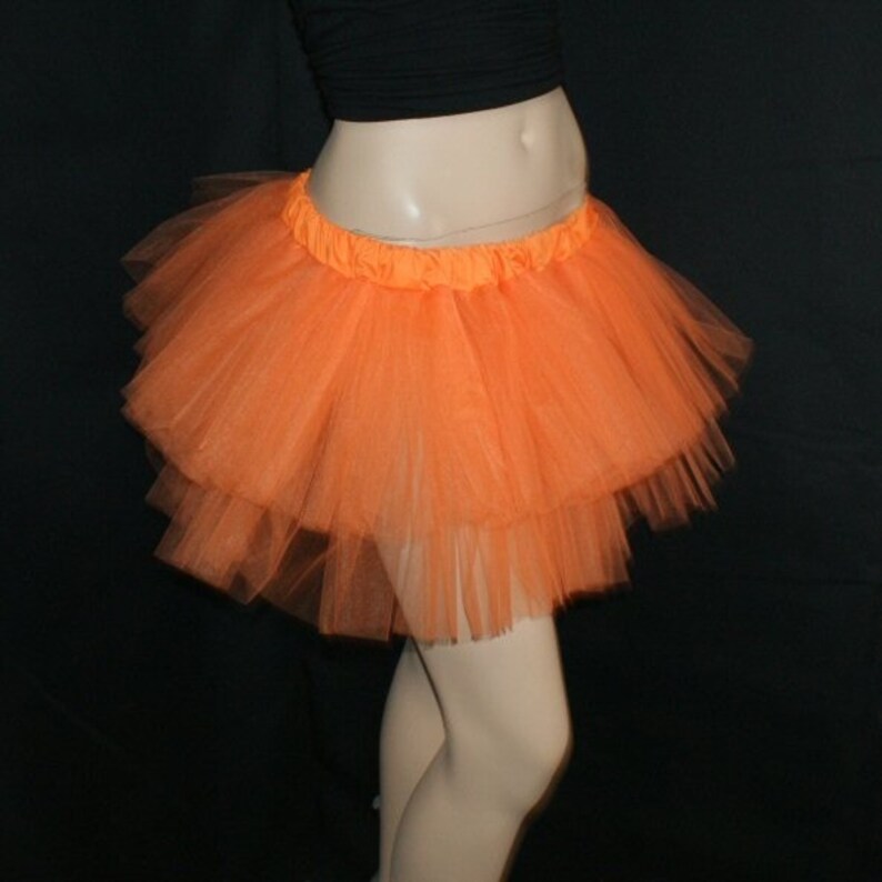 Orange Tutu Birthday Party Adult Color Run Marathon Skirt Pumpkin