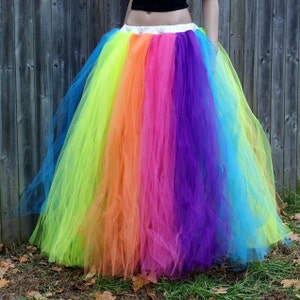 Neon Rainbow Faerie Formal Alternative Wedding Skirt Fae All Sizes MTCoffinz image 4
