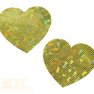 Neon Yellow Holographic UV Reactive Pasties Nipple Covers Body Stickers Glitter Rave Festival Dance Stick On MTcoffinz