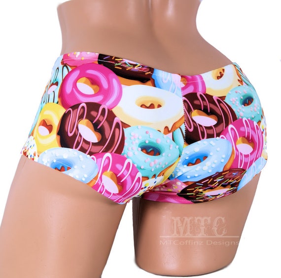 Neon Frosted Donuts Boy Booty Shorts Adult XS Xsmall Mtcoffinz Ready to  Ship 