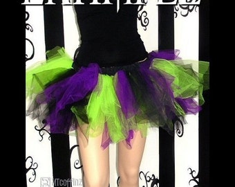 Custom colors, YOU choose from 35 colors. Tattered Trashy ADULT tutu size MEDIUM MTCoffinz