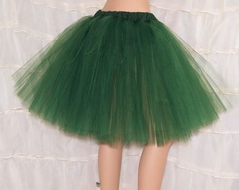 Hunter Green Romance Knee Length TuTu skirt adult All Sizes MTCoffinz