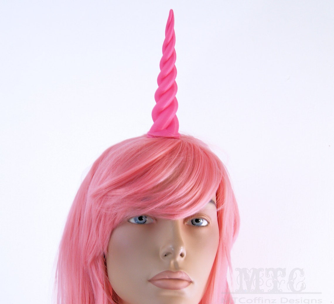Delicate Dew Shiny Unicorn Horn Elastic Headband Cosplay Costume Easter Headpiece (A Shiny Purple