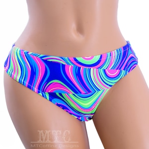 Neon Glow Worm UV Reactive Rave Thong Underwear Swim Suit Festival Cheeky rave outfit Lingerie Panties  Adult All Sizes- MTCoffinz