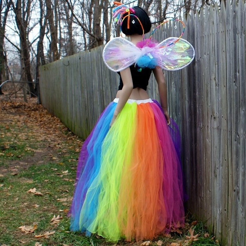 Neon Rainbow Faerie Formal Alternative Wedding Skirt Fae All Sizes MTCoffinz image 5