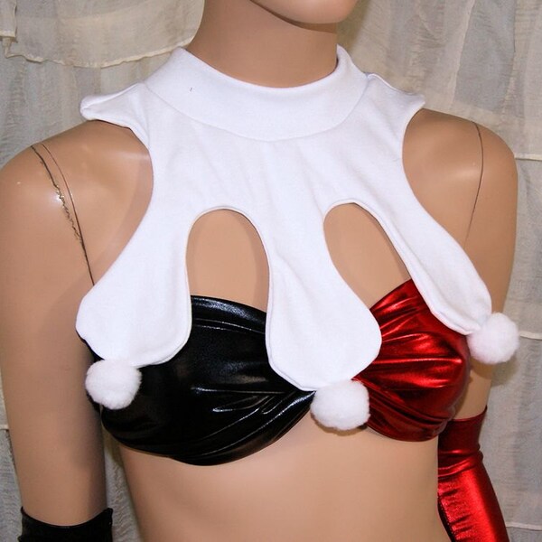 Harlequin Jester Clown Costume Cosplay Neck White Collar  MTCoffinz