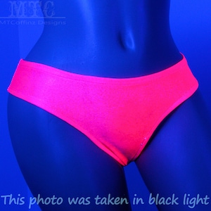 Pink Holographic UV Reactive Glitter Rave Thong Underwear Swim Suit Festival Cheeky rave outfit Lingerie Panties  Adult All Sizes- MTCoffinz