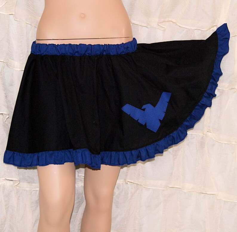 Nightwing Blue Black Applique Circle Skirt Circle Skirt Adult | Etsy