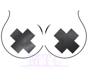 Charcoal Velvet X Pasties Nipple Covers Body Stickers Unisex Rave Festival Dance Stick On MTcoffinz