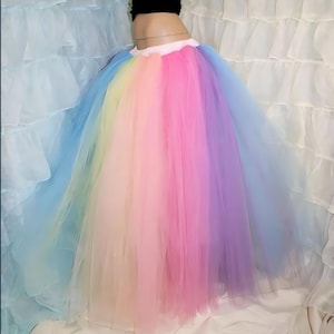 Wedding  bride Pastel  goth Rainbow Faerie Formal Alternative Wedding Skirt Fae All Sizes - MTCoffinz LGBTQ