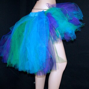 Teal Turquoise Purple Peacock Feather Trashy Bustle Tutu All - Etsy