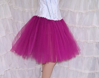 Fuchsia Pink Romance Knee Length TuTu skirt adult All Sizes MTCoffinz