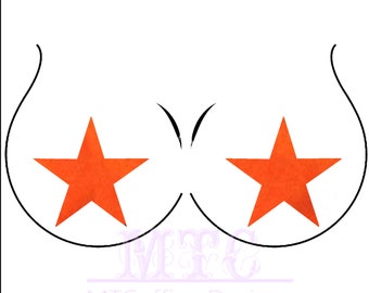 Orange Velvet Pasties Nipple Covers Body Stickers Unisex Rave Festival Dance Stick On MTcoffinz