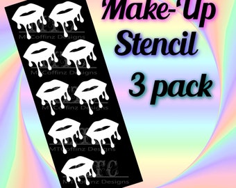 Dripping Lips Makeup Swatch Stencils Adhesive 3 Sheets Per Pack Eye shadow and Lipstick Test Swatches  Makeup Addict MTcoffinz