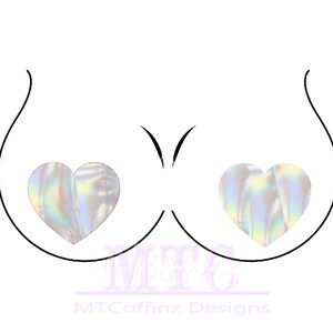 Holographic Flash Bulb Color Shifting Pasties Nipple Covers Body Stickers Unisex Rave Festival Dance Stick On MTcoffinz