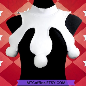 Clowncore Harlequin Jester Clown Costume Cosplay Neck White Collar  MTCoffinz