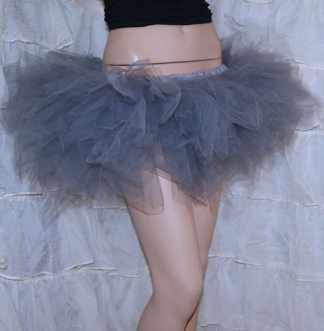 Plus Size Tulle Skirt Gray - Etsy