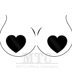 Black Stretch Velvet Heart Pasties Nipple Covers Body Stickers Unisex Rave Festival Dance Stick On MTcoffinz