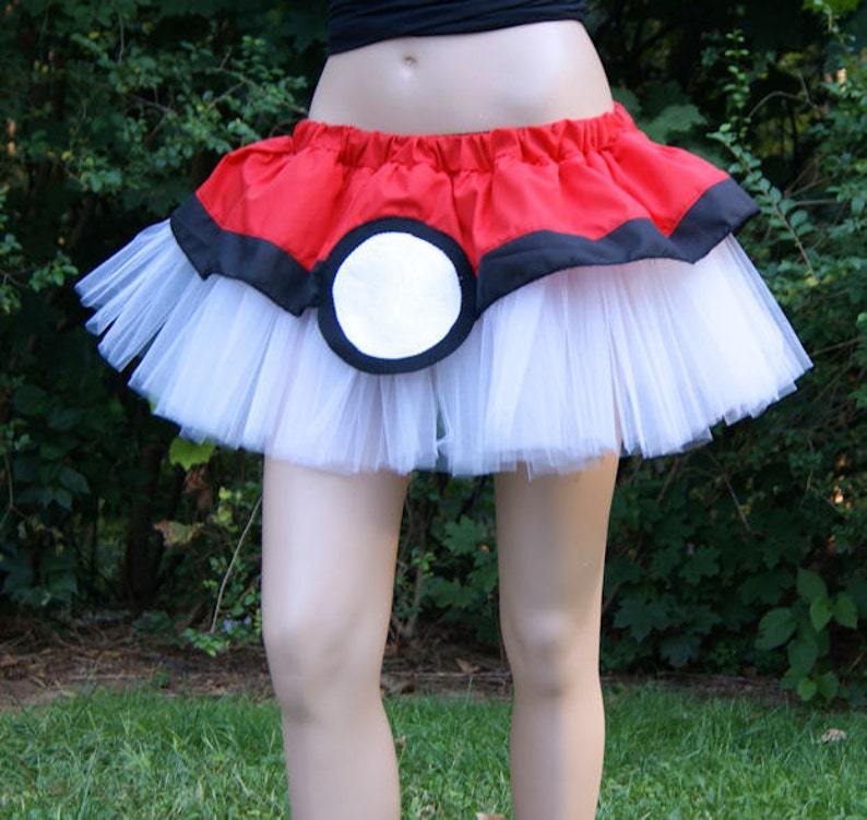 Cosplay costume Pokemon PokeBall Red White gotta catch 'em all TuTu All Sizes MTCoffinz image 3