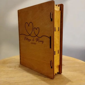 Wooden Box Book Shape - prints 13x18cm