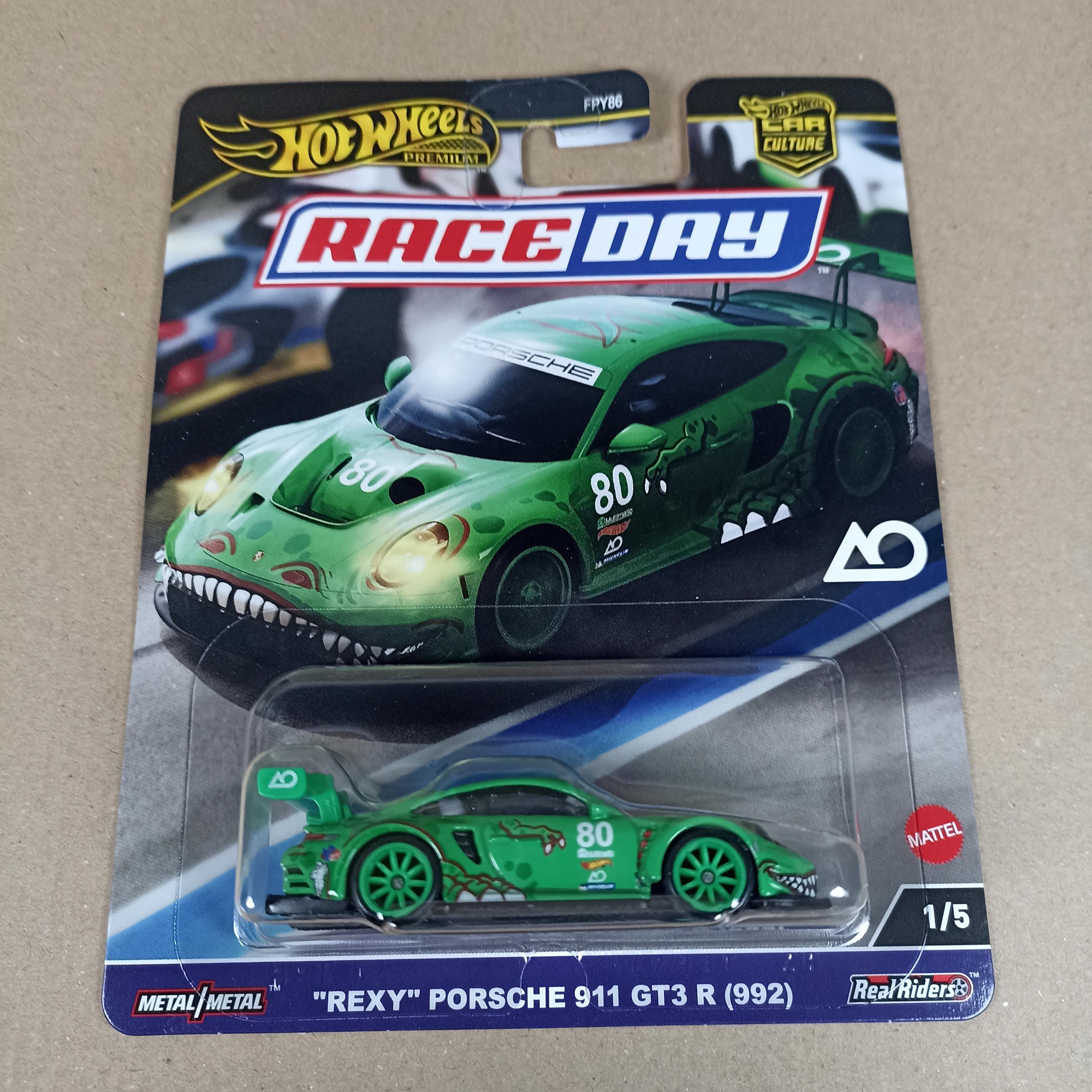 Porsche 911 GT3 R (992) - Rexy Green - Hot Wheels - 1/64