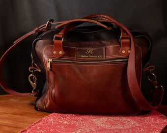 Hand made leather bag made to order.