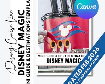 Miniguía y Puertos de Destino de DCL Magic - Disney Cruise Line - Plantilla editable para agentes de viajes - Actualizaciones gratuitas durante 1 año - Actualizado en febrero de 2026
