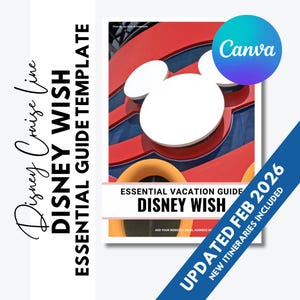 Guía esencial de vacaciones de DCL Wish - Disney Cruise Line - Plantilla editable para agentes de viajes - Actualizaciones gratuitas durante 1 año - Actualizada en febrero de 2026